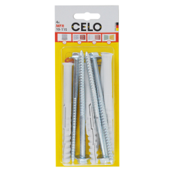 Produktbild Blister MFR 10-115 Senkbunddübel mit Sechskantschraube mit angepresster Scheibe