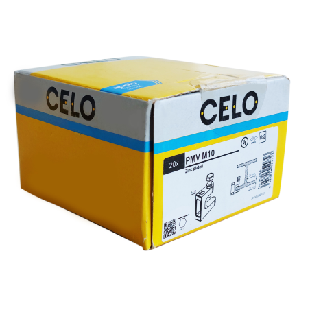 Verpackungsfoto Box mit 20 Stück PMV M10, verzinkt, Seitenansicht