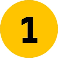 Nummer 1 auf gelbem Untergrund: Rahmendübel-Typ 1 MFR SB TX