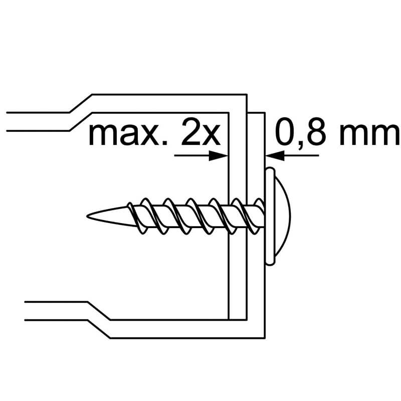 Einbauzeichnung / Montagebild PVS Schraube Einbauzeichnung / Montagebild PVS Schraube