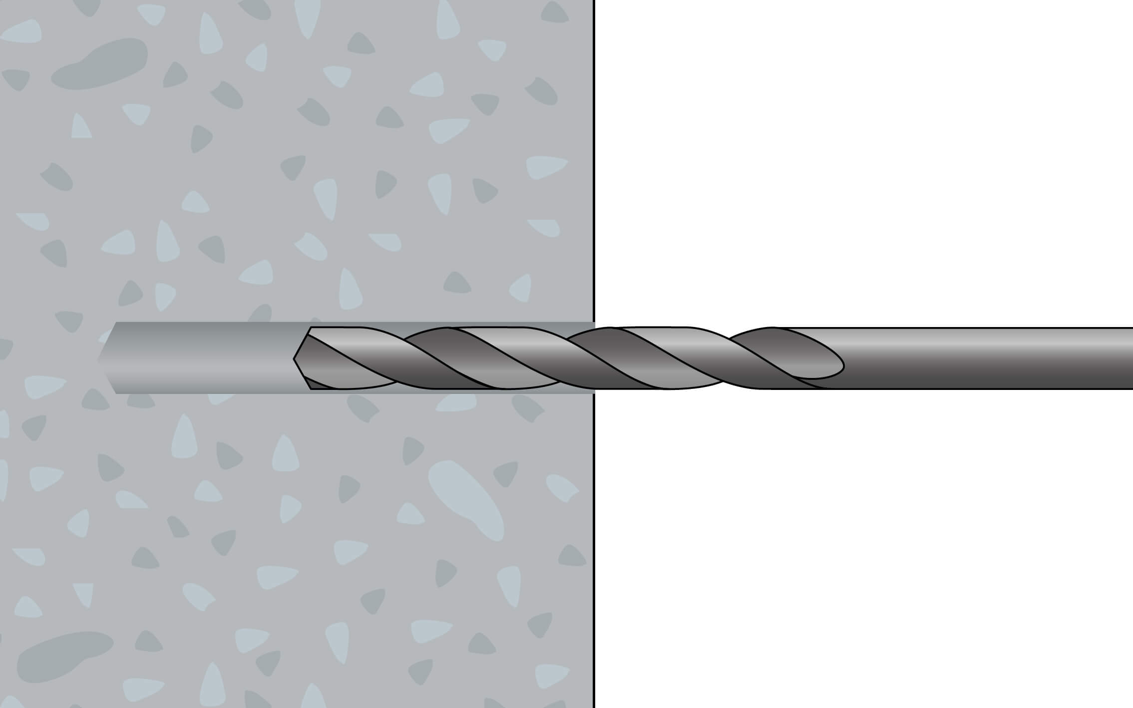 1. Bohrloch gemäß der Produktdaten erstellen