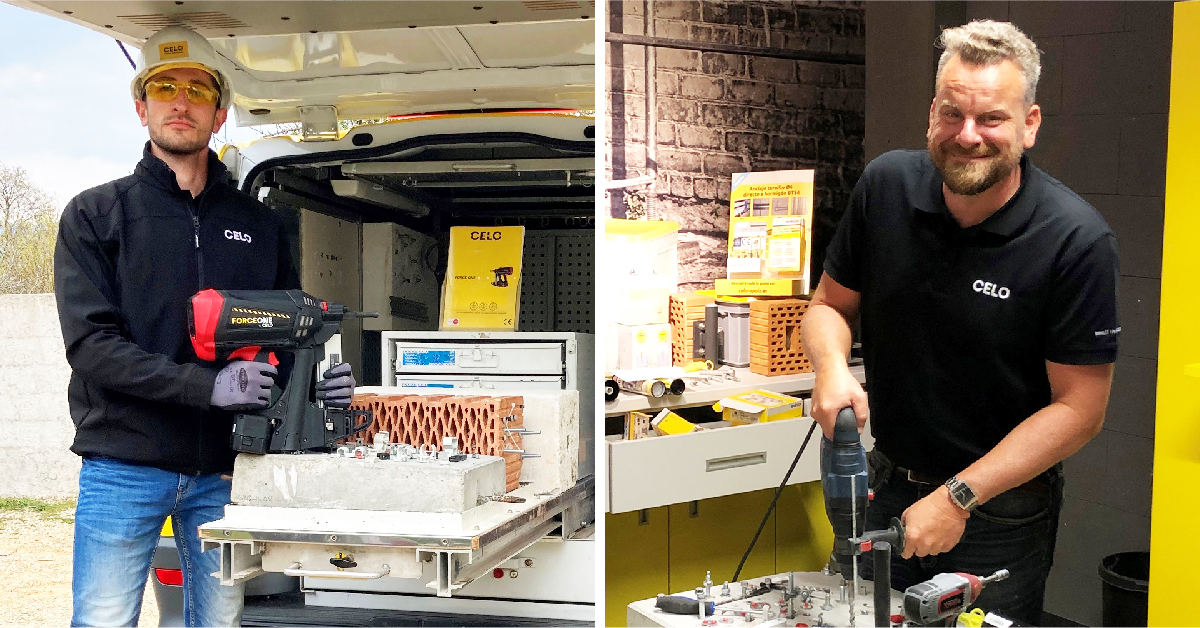 Außendienstmitarbeiter von CELO in Ex-Jugoslawien und im Baltikum bei Schulungen und Baustellenbesuchen