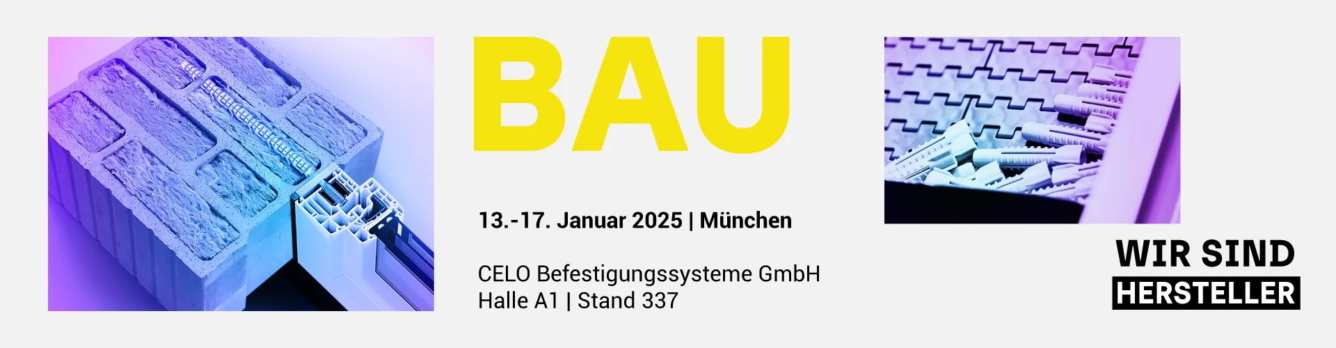 CELO auf der BAU Messe 2025 in München – Halle A1, Stand 337