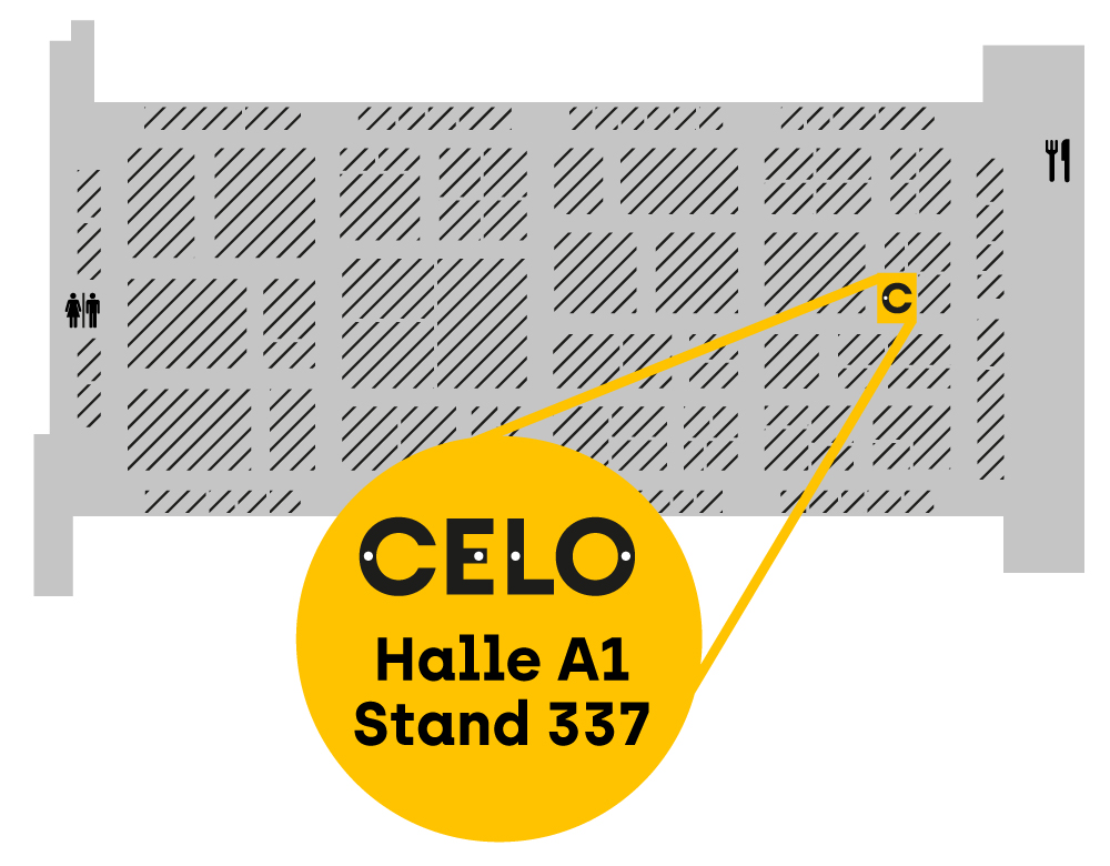 tandortkarte von CELO auf der BAU Messe 2025, Halle A1, Stand 337