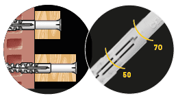 MFR Dübel Optimierung der Setztiefen 50 und 70 mm