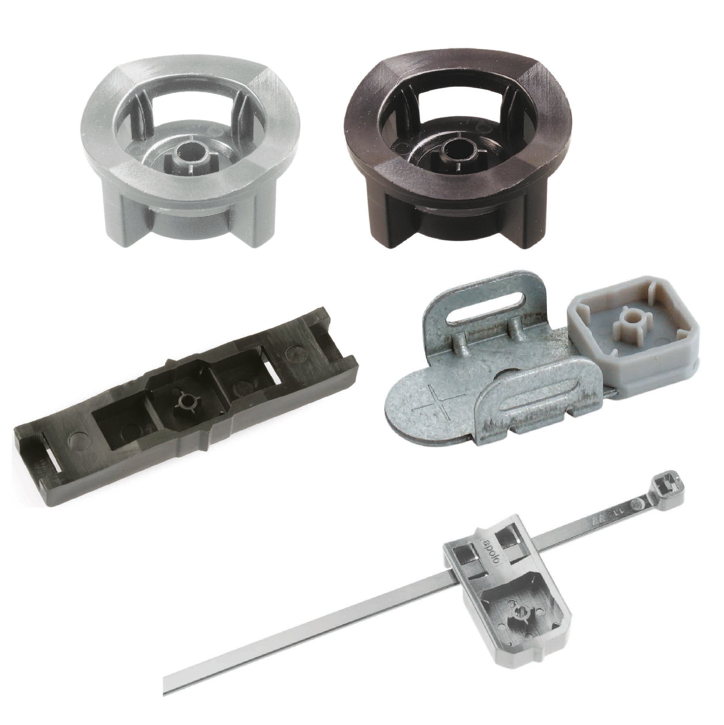 Komplettsortiment an Kabelbinderbefestigern in der Übersicht